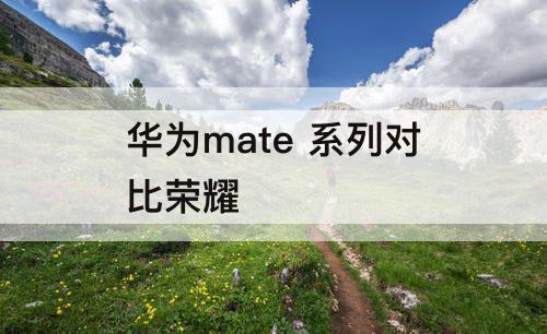 华为mate 系列对比荣耀