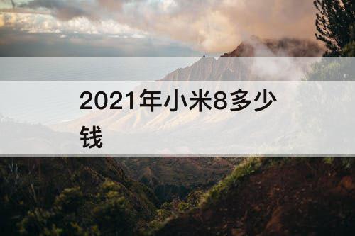 2021年小米8多少钱
