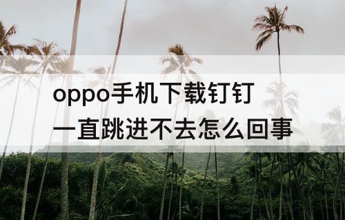 oppo手机下载钉钉一直跳进不去怎么回事