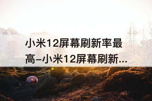 小米12屏幕刷新率最高-小米12屏幕刷新率最高多少