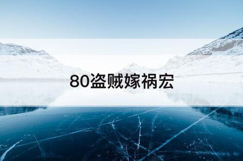 80盗贼嫁祸宏