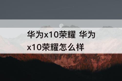 华为x10荣耀 华为x10荣耀怎么样