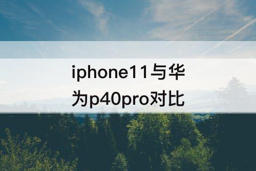 iphone11与华为p40pro对比