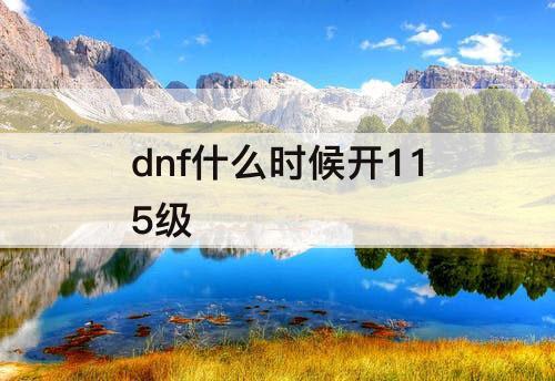 dnf什么时候开115级