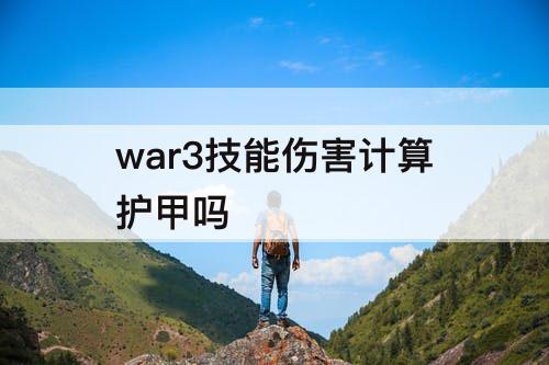 war3技能伤害计算护甲吗