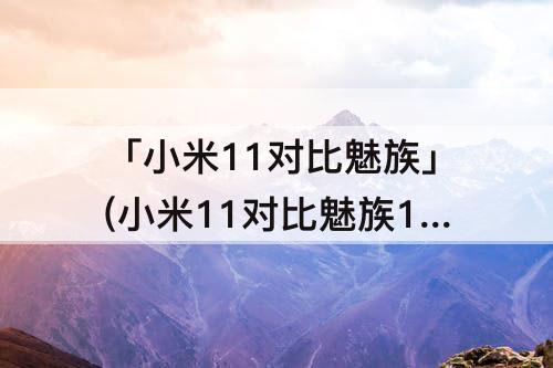 「小米11对比魅族」(小米11对比魅族18拍照)