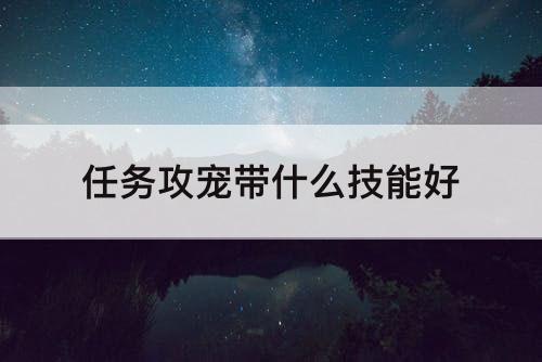任务攻宠带什么技能好