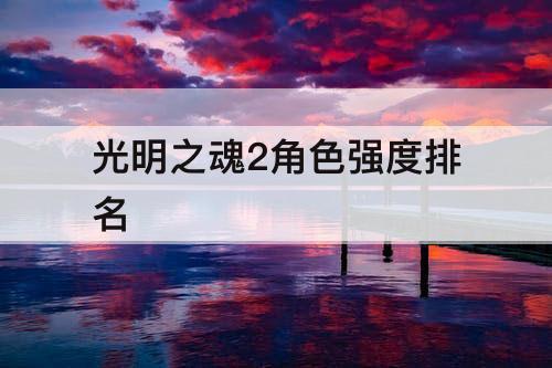 光明之魂2角色强度排名