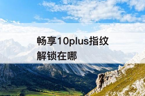畅享10plus指纹解锁在哪