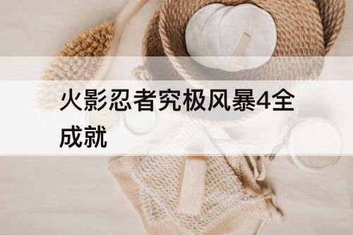 火影忍者究极风暴4全成就