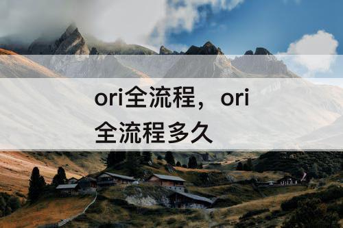 ori全流程,ori全流程多久