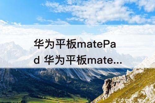 华为平板matePad 华为平板matepad11截图