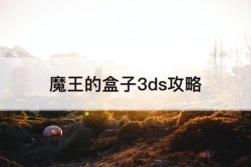 魔王的盒子3ds攻略